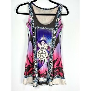 Living Dead Clothing Queen of Pentacles Tunic Skater Dress Sz XS Alt Witchy RARE